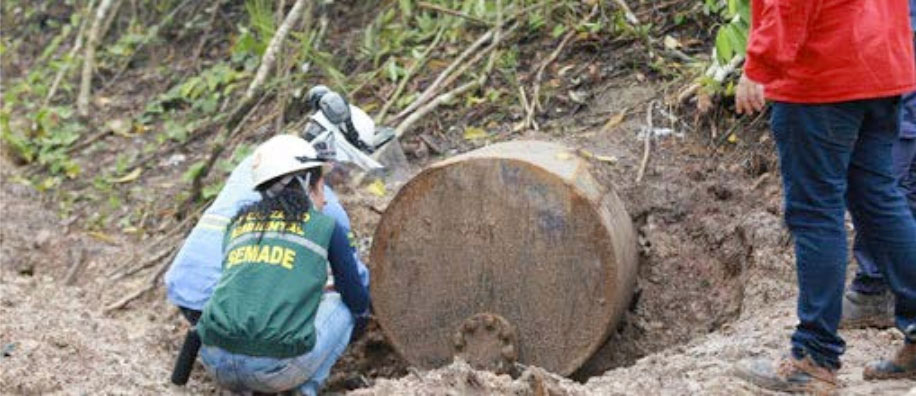 O tubo em questão foi usado originalmente durante a construção daquela área na Alunorte, mas não está em uso desde então. A Hydro imediatamente fechou o tubo, quando a inspeção apontou isso.