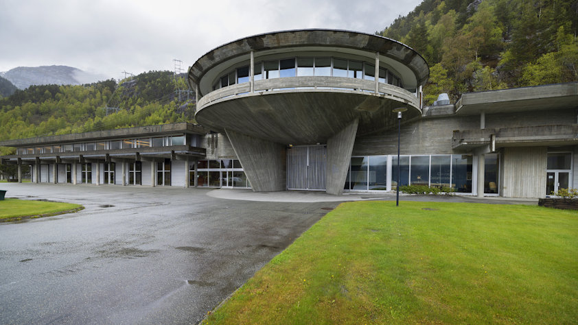 The administration building at Nesflaten, Norway
