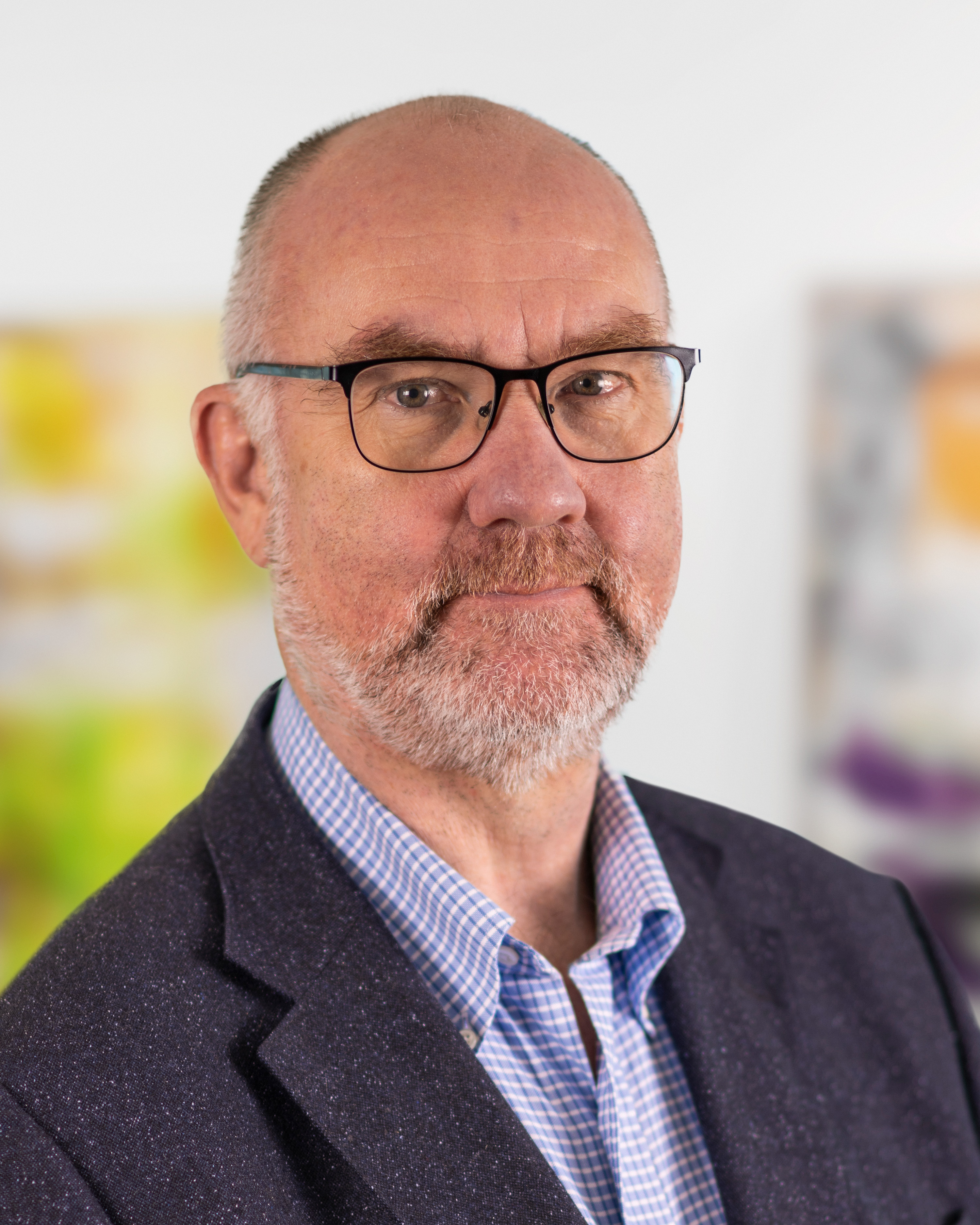 a man wearing glasses